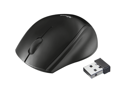 Мышь Trust Wireless Mouse Oni, USB, 1200dpi, Black, подходит под обе руки [21048]