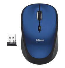 Мышь Trust Wireless Mouse Yvi, USB, 800-1600dpi, Blue, подходит под обе руки [19663]                                                                                                                                                                      