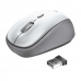 Мышь Trust Wireless Mouse Yvi, USB, 800-1600dpi, Black, подходит под обе руки, White [23386]