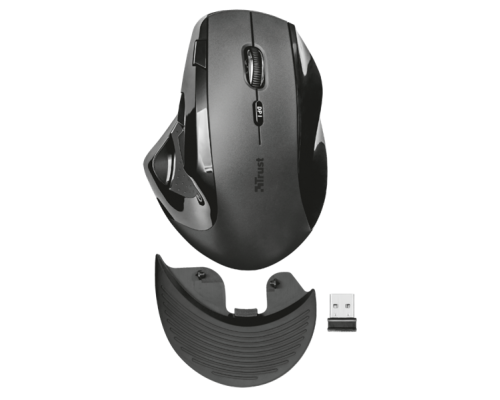 Мышь Trust Wireless Mouse Vergo, USB, 800-2400dpi, Ergonomic, Black [21722]