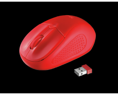 Мышь Trust Wireless Mouse Primo, USB, 800-1600dpi, Red, подходит под обе руки  [20787]