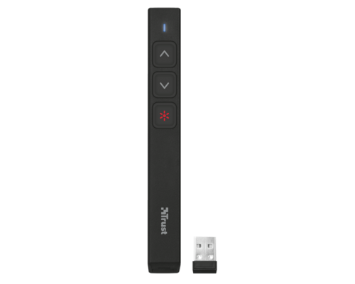 Мышь Trust Wireless Presenter Sqube Ultra-Slim, USB, Laser-Red, Black [21946]