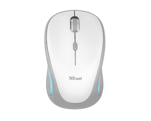 Мышь Trust Wireless Mouse Yvi FX, USB, 800-1600dpi, Illuminated, White [22335]