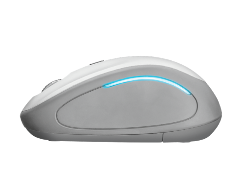 Мышь Trust Wireless Mouse Yvi FX, USB, 800-1600dpi, Illuminated, White [22335]
