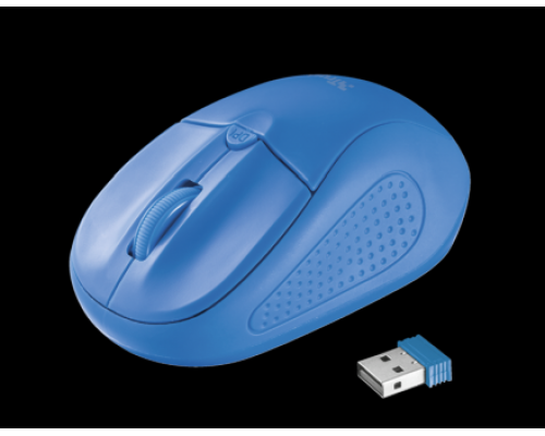 Мышь Trust Wireless Mouse Primo, USB, 800-1600dpi, Blue, подходит под обе руки  [20786]