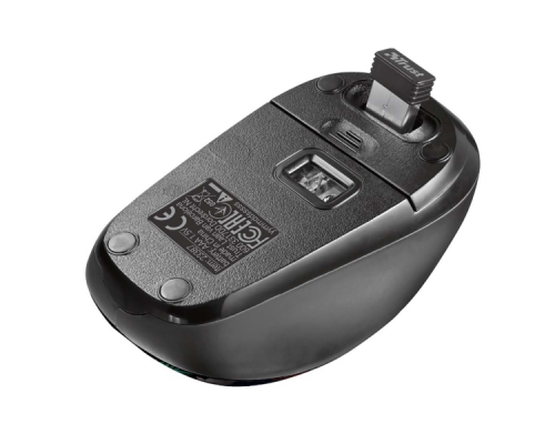 Мышь Trust Wireless Mouse Yvi, USB, 800-1600dpi, Black, подходит под обе руки, Parrot [23387]