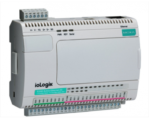 Модуль удаленного дискретного ввода/вывода, 12DI, 8DO, интерфейс Ethernet (поддержка Modbus/TCP)