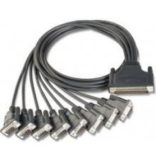Разветвительный кабель RS-232/422/485, разъемы DB62 Male в 8xDB9 Male, длина 100см, ПВХ, до 15В                                                                                                                                                           