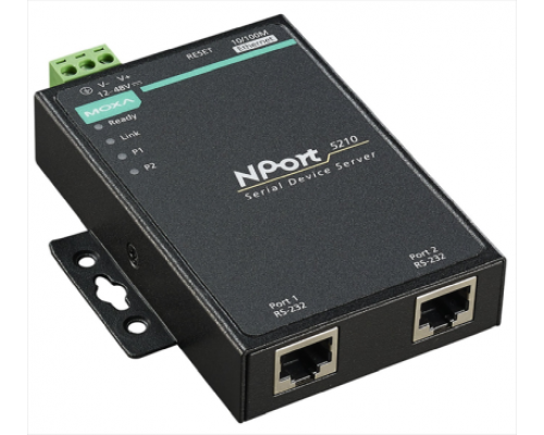 NPort 5210 2 Port RS-232 device server, RJ45 8 pin, без адаптера питания