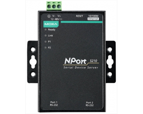 NPort 5210 2 Port RS-232 device server, RJ45 8 pin, без адаптера питания