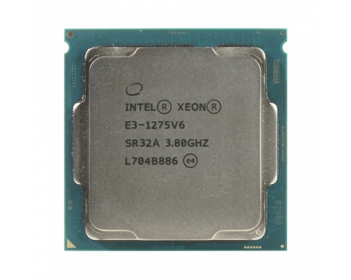 Процессор Xeon E3-1275v6 4 Cores, 8 Threads, 3.8/4.2GHz, 8M, DDR4-2400, Graphics, 73W