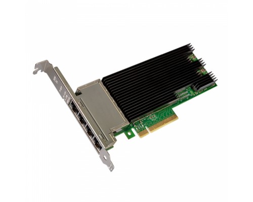 Сетевой адаптер X710-T4 Intel® Ethernet Converged Network Adapter 4x RJ45 port 10GbE/1GbE, PCI-E v3 x8, iSCSI, FCoE, NFS, VMDq. PCI-SIG* SR-IOV