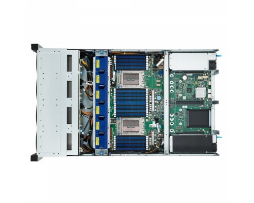 Платформа системного блока TYAN B8252T75V8E4HR-8X-2T  Tyan 2U2S Server barebone, AMD dual ROME 7002 processors, DDR4 3200MHz x 32 DIMMs, 2 x 10GbE LAN and 1 OCP 3.0 LAN mezzanine slot, hot-swap 3.5” SATA 6G hdd slots + (4) hot-swap NVMe 2.5