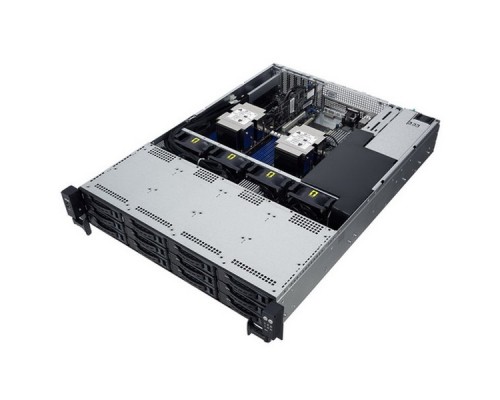 Платформа системного блока ASUS RS520-E9-RS12-E 3x SFF8643 + 4x OCuLink on the  backplane, 4x ports OCuLink card + cables, RAID/HBA SAS required!, 2x 2.5 rear trays included, 2x 800W