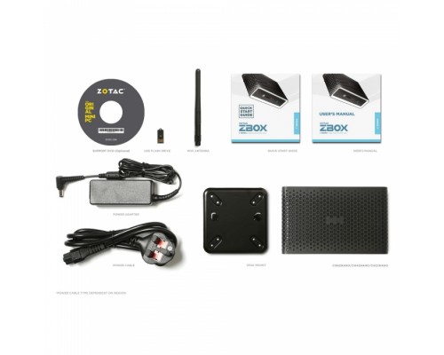 Платформа системного блока с ЦПУ Zotac ZBOX-CI662NANO-BE ZBOX CI662 NANO, Barebone, Intel Core-i7-10510U, 2X DDR4 SODIMM, DUAL 2GLAN, WIFI, BT, 2.5