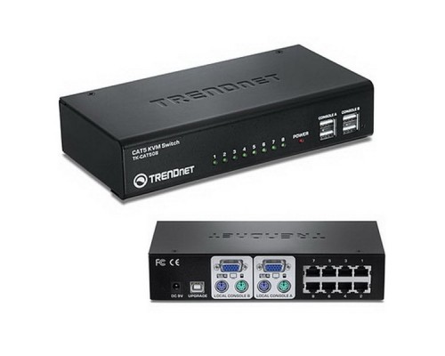 Переключатель консоли (KVM) 8-port CAT5 KVM Switch TK-CAT508 RTL