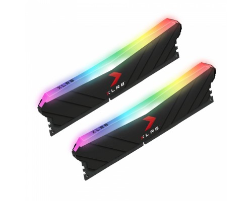 Модуль памяти 32GB PNY DDR4 3200 DIMM XLR8 EPIC-X RGB Gaming Memory [MD32GK2D4320016XRGB] Non-ECC, CL16, 1.35V, Heat Shield, XMP 2.0, Kit (2x16GB), RTL , (638379)