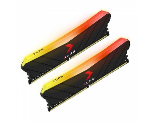 Модуль памяти 32GB PNY DDR4 3200 DIMM XLR8 EPIC-X RGB Gaming Memory [MD32GK2D4320016XRGB] Non-ECC, CL16, 1.35V, Heat Shield, XMP 2.0, Kit (2x16GB), RTL , (638379)