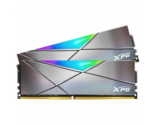 Модуль памяти 16GB ADATA DDR4 4800 DIMM SPECTRIX D50 Xtreme Gunmetal RGB Grey Gaming Memory AX4U480038G19K-DGM50X Non-ECC, CL19, 1.5V, 1024x8, Kit (2x8GB), RTL (779959)