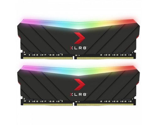 Модуль памяти 32GB PNY DDR4 3600 DIMM XLR8 EPIC-X RGB Gaming Memory [MD32GK2D4360018XRGB] Non-ECC, CL18, 1.35V, Heat Shield, XMP 2.0, Kit (2x16GB), RTL