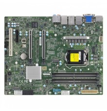 Материнская плата MBD-X12SCA-F-O Single LGA1200, Intel® W480, 4xDDR4, 4xSATA (RAID 0,1,5,10), 2x1GbE (Intel® I219LM + i225LM), IPMI 2.0 with LAN, 2x PCI-Ex16 + PCI-Ex4, 5V PCI 32bit, 2x M.2 PCI-e3.0x4 (2280/22110), Audio ALC 888S, VGA port, Video (1 