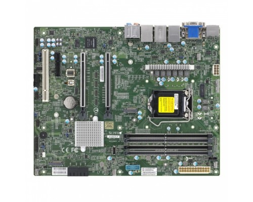 Материнская плата MBD-X12SCA-F-O Single LGA1200, Intel® W480, 4xDDR4, 4xSATA (RAID 0,1,5,10), 2x1GbE (Intel® I219LM + i225LM), IPMI 2.0 with LAN, 2x PCI-Ex16 + PCI-Ex4, 5V PCI 32bit, 2x M.2 PCI-e3.0x4 (2280/22110), Audio ALC 888S, VGA port, Video (1