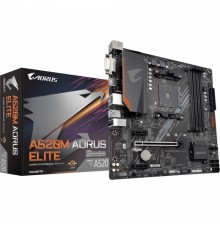 Материнская плата A520M AORUS ELITE, Socket AM4, AMD A520, 4xDDR4-3200, DVI-D+HDMI, 1xPCI-Ex16, 2xPCI-Ex1, 4xSATA3(RAID 0/1/10), 1xM.2, 8 Ch Audio, GLan, (2+2)xUSB2.0, (4+2)xUSB3.2, 1xPS/2, mATX, RTL                                                   