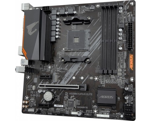 Материнская плата A520M AORUS ELITE, Socket AM4, AMD A520, 4xDDR4-3200, DVI-D+HDMI, 1xPCI-Ex16, 2xPCI-Ex1, 4xSATA3(RAID 0/1/10), 1xM.2, 8 Ch Audio, GLan, (2+2)xUSB2.0, (4+2)xUSB3.2, 1xPS/2, mATX, RTL