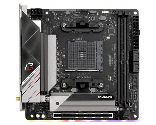 Материнская плата B550 PHANTOM GAMING-ITX/AX, Socket AM4, AMD B550, 2xDDR4-3200, HDMI+DP, 1xPCI-Ex16, 4xSATA3(RAID 0/1/10), 2xM.2, 8 Ch Audio, 1x2.5GLan, WiFi, (0+2)xUSB2.0, (5+2)xUSB3.2, (1+1)xUSB3.2 Type-C™, 1xPS/2, Mini-ITX, RTL