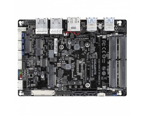 Материнская плата GA-SBC7600, Intel® Core™ i7-7600U (3.9 GHz), 2xDDR4-2133 SO-DIMM, HDMI+DP+LVDS, 2xSATA3, 1xMSATA, 1xM.2, 2 Ch Audio, 2xGLan, (0+4)xUSB2.0, (4+0)xUSB3.1, SBC, RTL