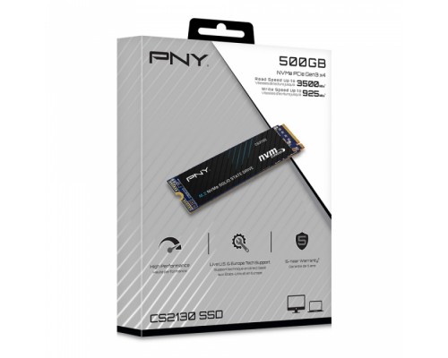 Жесткий диск SSD M.2 2280 500GB PNY CS2130 Client SSD M280CS2130-500-RB PCIe Gen3x4 with NVMe, 3500/925, MTBF 2M, 3D NAND TLC, RTL , (636689)