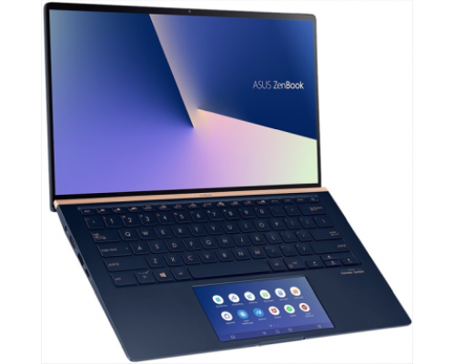 Ноутбук ASUS Zenbook 14 BTS UX434FQ-A6072T Core i5-10210U/8Gb/512Gb SSD/Nvidia MX350 2Gb/14,0 FHD 1920x1080 AG/WiFi/BT/HD IR/Windows 10 Home/1.26Kg/Royal Blue/ScreenPad 2.0