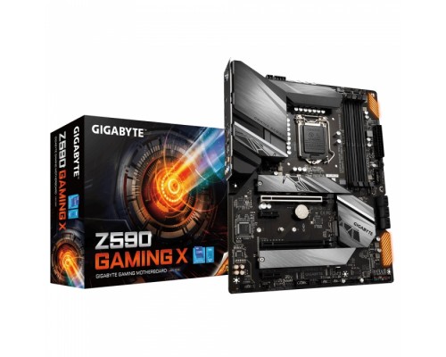 Материнская плата Z590 GAMING X, Socket 1200, Intel®Z590, 4xDDR4-3200, DP, 2xPCI-Ex16, 2xPCI-Ex1, 6xSATA3(RAID 0/1/5/10), 3xM.2, 8Ch Audio, 2.5GLan, (2+4)xUSB2.0, (6+2)xUSB3.2, (1+1)xUSB3.2 Type-C™, 1xPS/2, ATX, RTL,