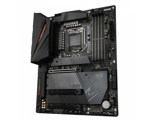 Материнская плата Z590 AORUS PRO AX, Socket 1200, Intel®Z590, 4xDDR4-3200, DP, 3xPCI-Ex16, 6xSATA3(RAID 0/1/5/10), 4xM.2, 8Ch Audio, 2.5GLan, WiFi, (4+4)xUSB2.0, (8+2)xUSB3.2, (1+1)xUSB3.2 Type-C™, ATX, RTL,