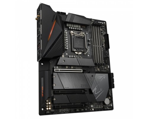 Материнская плата Z590 AORUS PRO AX, Socket 1200, Intel®Z590, 4xDDR4-3200, DP, 3xPCI-Ex16, 6xSATA3(RAID 0/1/5/10), 4xM.2, 8Ch Audio, 2.5GLan, WiFi, (4+4)xUSB2.0, (8+2)xUSB3.2, (1+1)xUSB3.2 Type-C™, ATX, RTL,