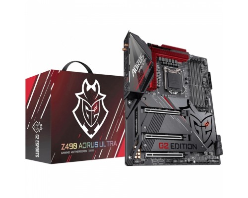 Материнская плата Z490 AORUS ULTRA G2 Edition, Socket 1200, Intel®Z490, 4xDDR4-2933, HDMI, 3xPCI-Ex16,  6xSATA3(RAID 0/1/5/10), 3xM.2, 8Ch Audio, 2,5GLan, Wi-Fi, (4+4)xUSB2.0, (5+2)xUSB3.2, (1+1)xUSB3.2 Type-C™, ATX, RTL,