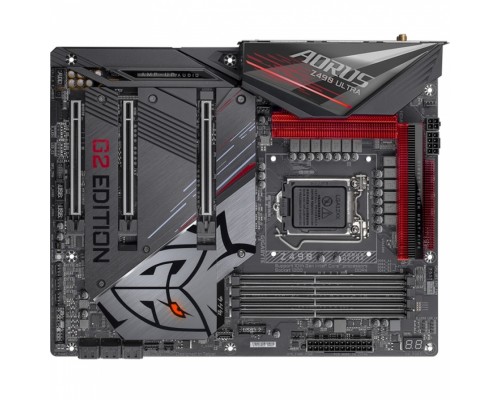 Материнская плата Z490 AORUS ULTRA G2 Edition, Socket 1200, Intel®Z490, 4xDDR4-2933, HDMI, 3xPCI-Ex16,  6xSATA3(RAID 0/1/5/10), 3xM.2, 8Ch Audio, 2,5GLan, Wi-Fi, (4+4)xUSB2.0, (5+2)xUSB3.2, (1+1)xUSB3.2 Type-C™, ATX, RTL,