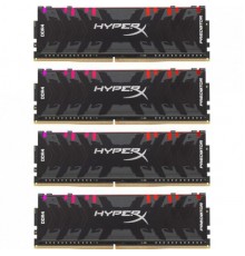 Оперативная память 64GB Kingston DDR4 3000 DIMM XMP HyperX Predator RGB Black Gaming Memory HX430C15PB3AK4/64 Non-ECC, CL15, 1.35V, Kit (4x16GB), RTL (289794)                                                                                            