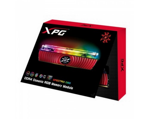 Оперативная память 16GB ADATA DDR4 4133 DIMM XPG SPECTRIX D80 RGB Red Gaming Memory AX4U413338G19J-DR80 Non-ECC, CL19, 1.4V, 1024x8, Kit (2x8GB), RTL (774039)