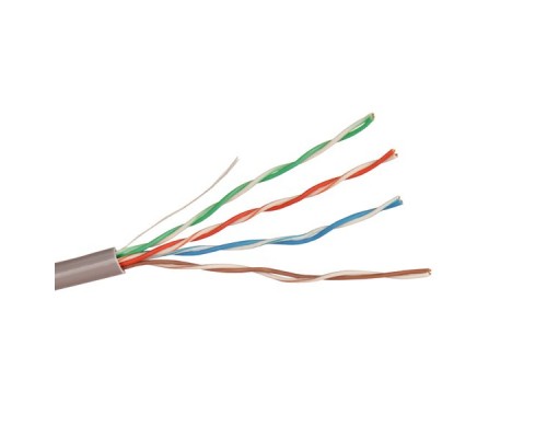 Кабель ExeGate UTP4-C5e-CU-S26-IN-PVC-GY-305 UTP 4 пары кат.5e медь, 26AWG, бухта 305м, серый, PVC