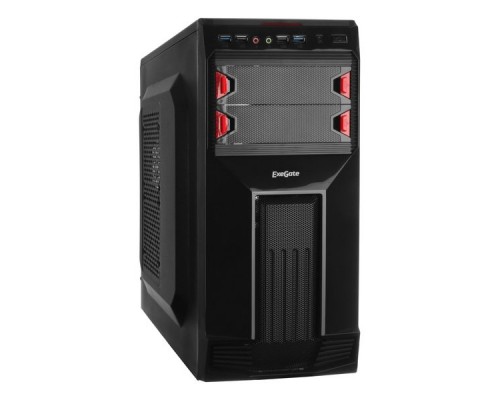 Корпус Miditower ExeGate AB-224U-450W-8 (ATX, БП AB450 с вент. 8см, 2*USB+2*USB3.0, аудио, черный)