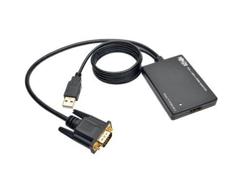 Адаптер аудио-видео Tripplite P116-003-HD-U VGA (m)/HDMI (f) 0.15м. феррит.кольца черный