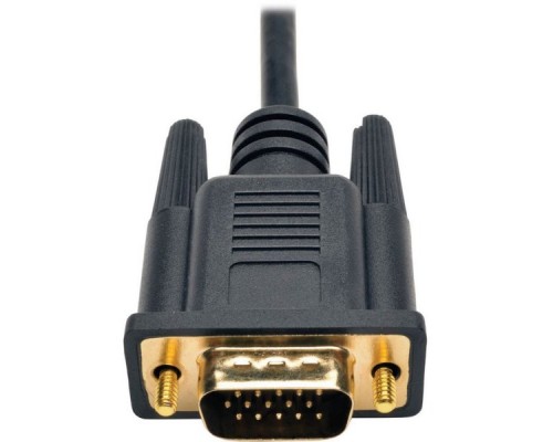 Адаптер аудио-видео Tripplite P116-003-HD-U VGA (m)/HDMI (f) 0.15м. феррит.кольца черный