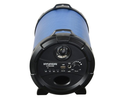 Колонка порт. Hyundai H-PAC240 синий/черный 16W 1.0 BT/3.5Jack/USB
