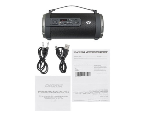 Колонка порт. Digma S-35 черный 18W 1.0 BT/USB 1800mAh (SP3518B)