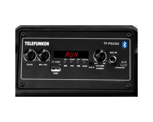 Микросистема Telefunken TF-PS2302 черный 60Вт/FM/USB/BT/SD