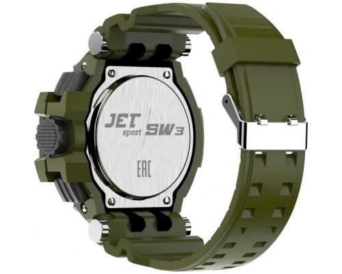 Смарт-часы JET SPORT SW-3 зеленый, монохромный LCD 1.2