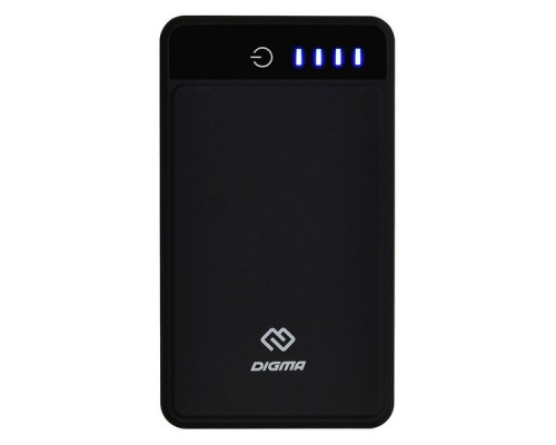 Мобильный аккумулятор Digma DG-10000-3U-BK Li-Pol 10000mAh 3A черный 3xUSB материал пластик