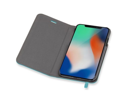 Чехол (флип-кейс) Moleskine для Apple iPhone X IPHXXX бирюзовый (MO2CBPXB35)