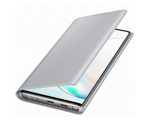 Чехол (флип-кейс) Samsung для Samsung Galaxy Note 10 LED View Cover серебристый (EF-NN970PSEGRU)